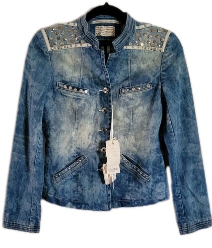 Giacca denim fatta mano - denim,