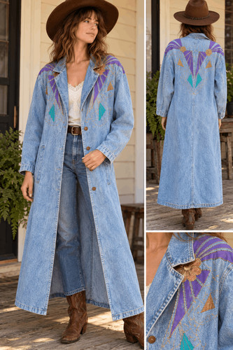 Cappotto spolverino denim